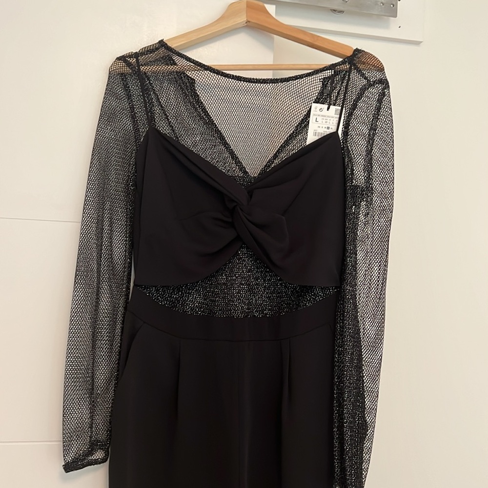 Zara Black Jumpsuit Size Large
